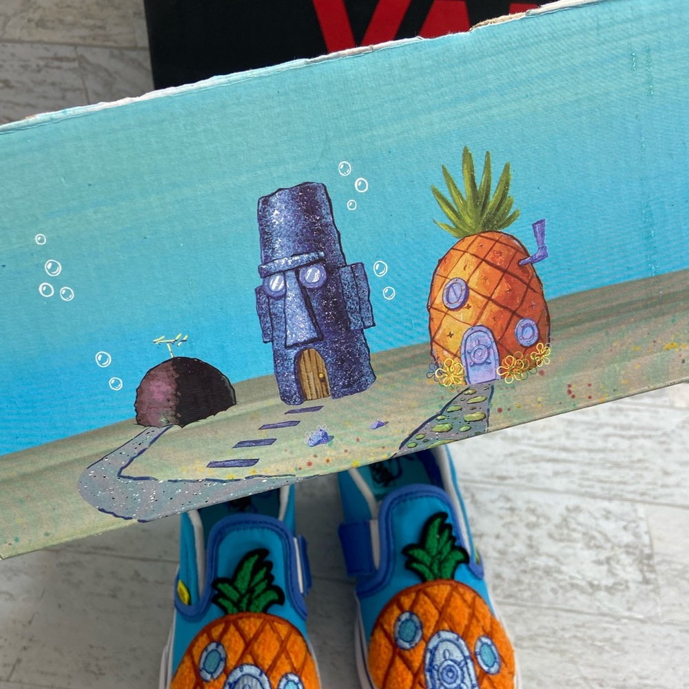 Vans SpongeBob slip-on Velcro Toddler sneakers - Picture 14 of 17